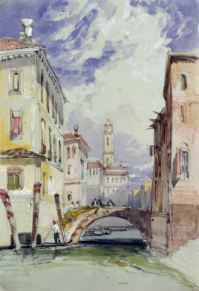 A Side Canal, Venice, 1892 by William Callow